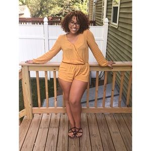 Forever XXI Mustard Romper